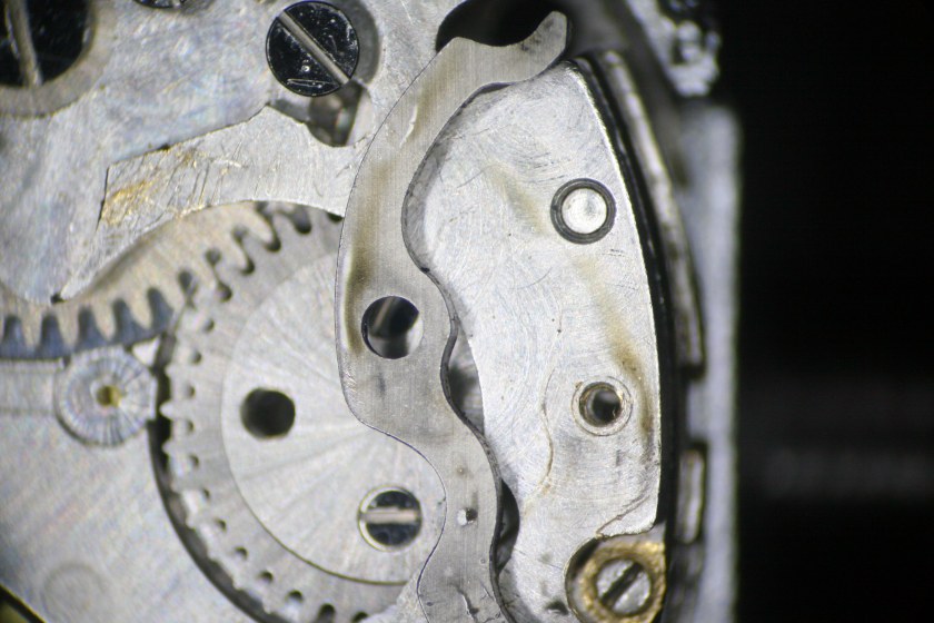 Oil pooled under the Operating Lever