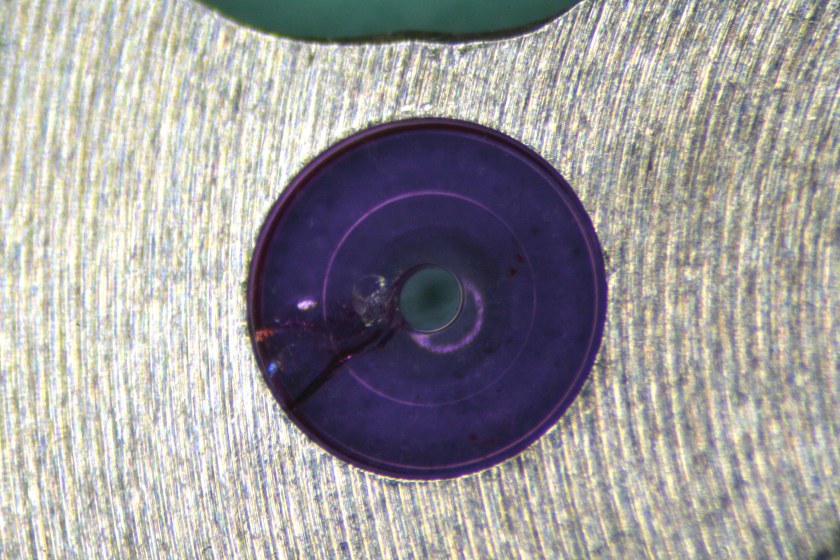 Cracked jeweled bearing