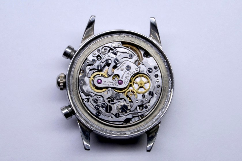 Movement of Movado Sub Sea chronograph