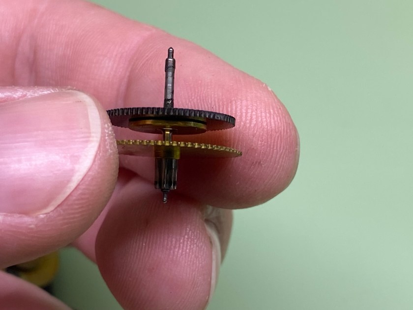 Gears from the mainspring assembly